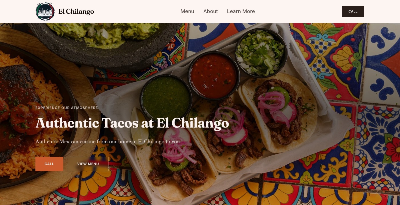 El Chilango Catering website