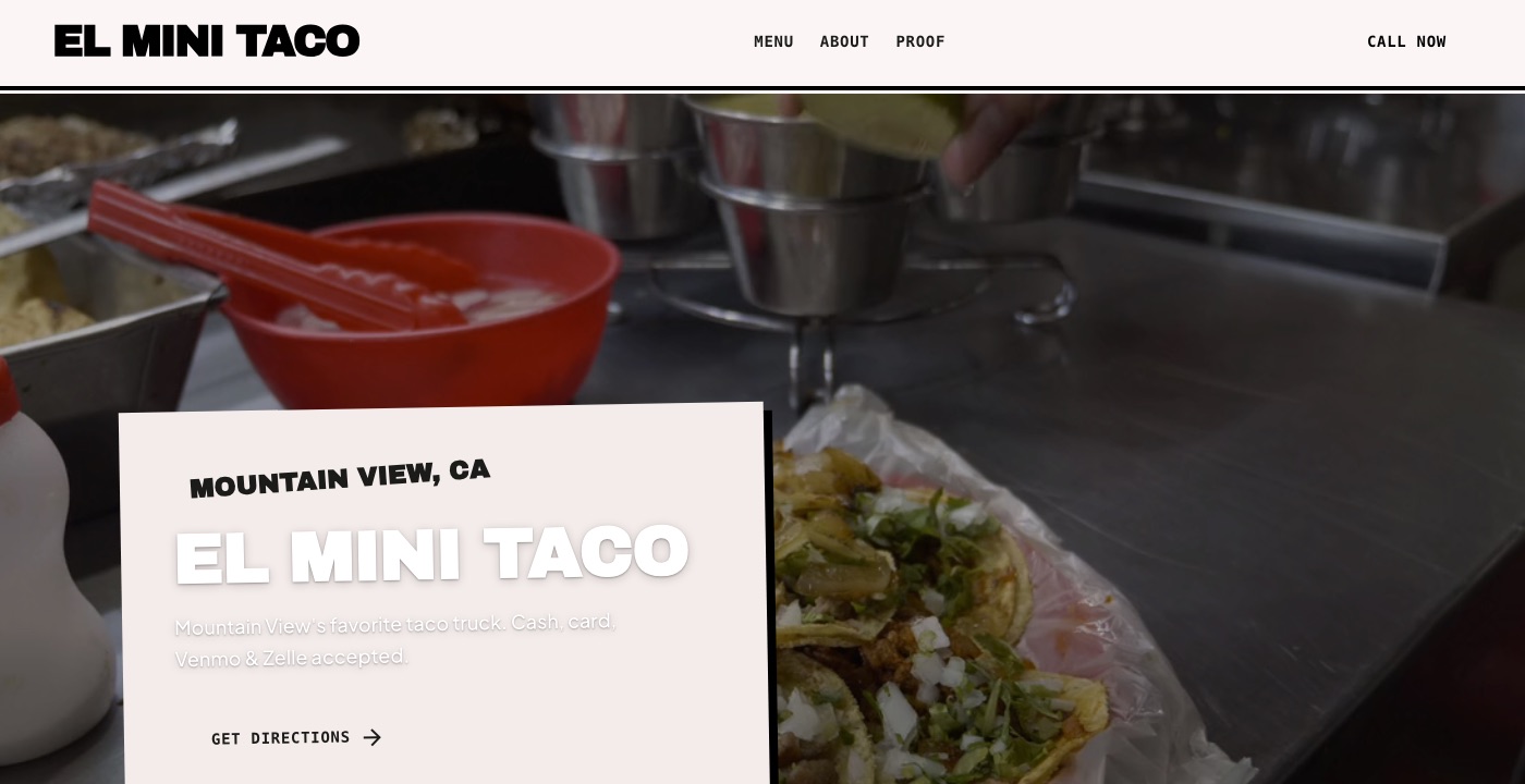 El Mini Taco website