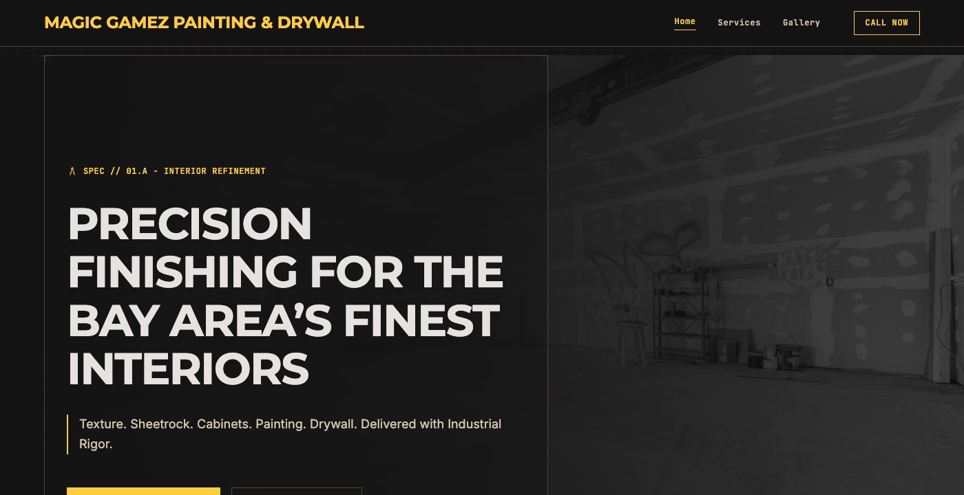 Magic Gamez Painting & Drywall website