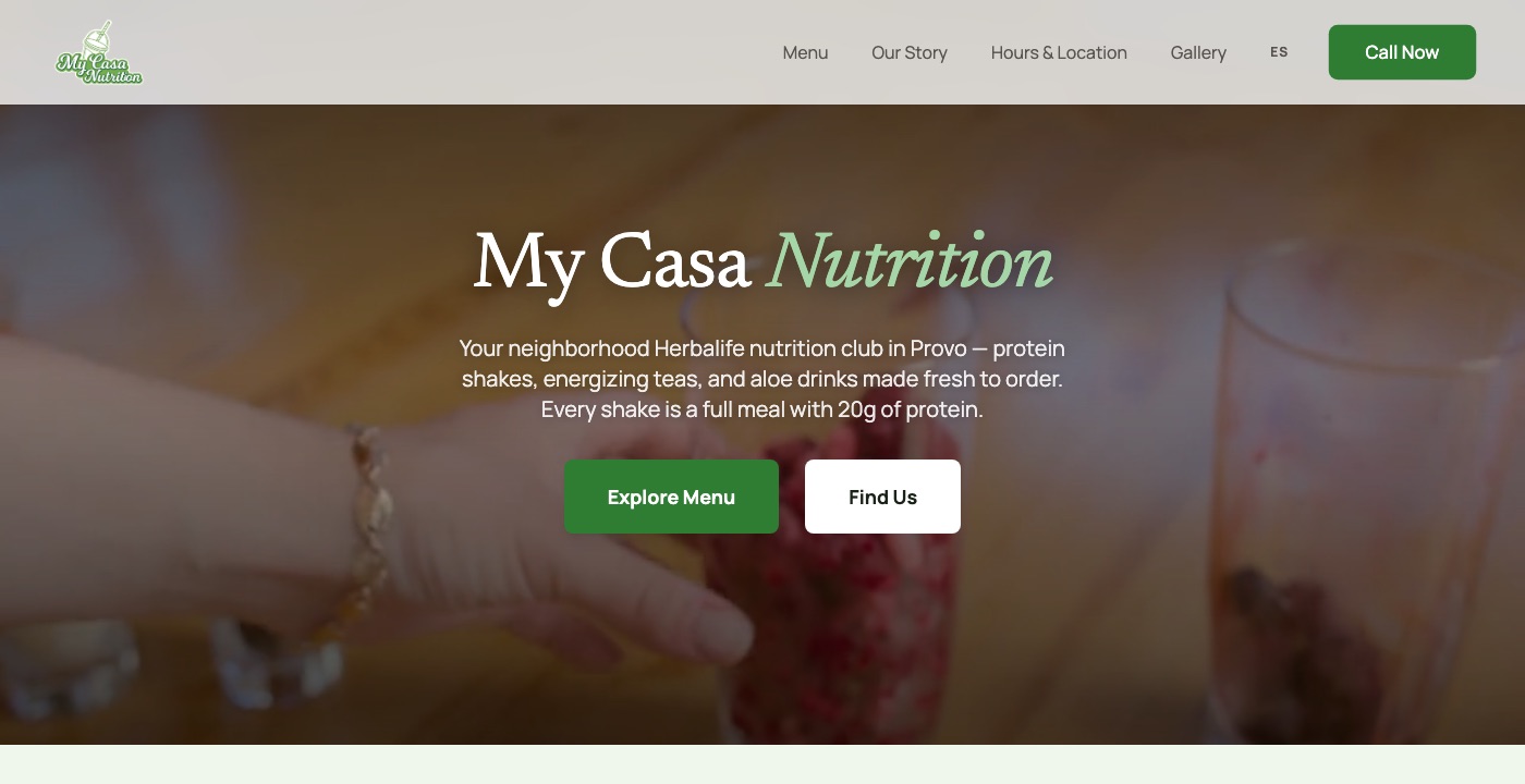 My Casa Nutrition website