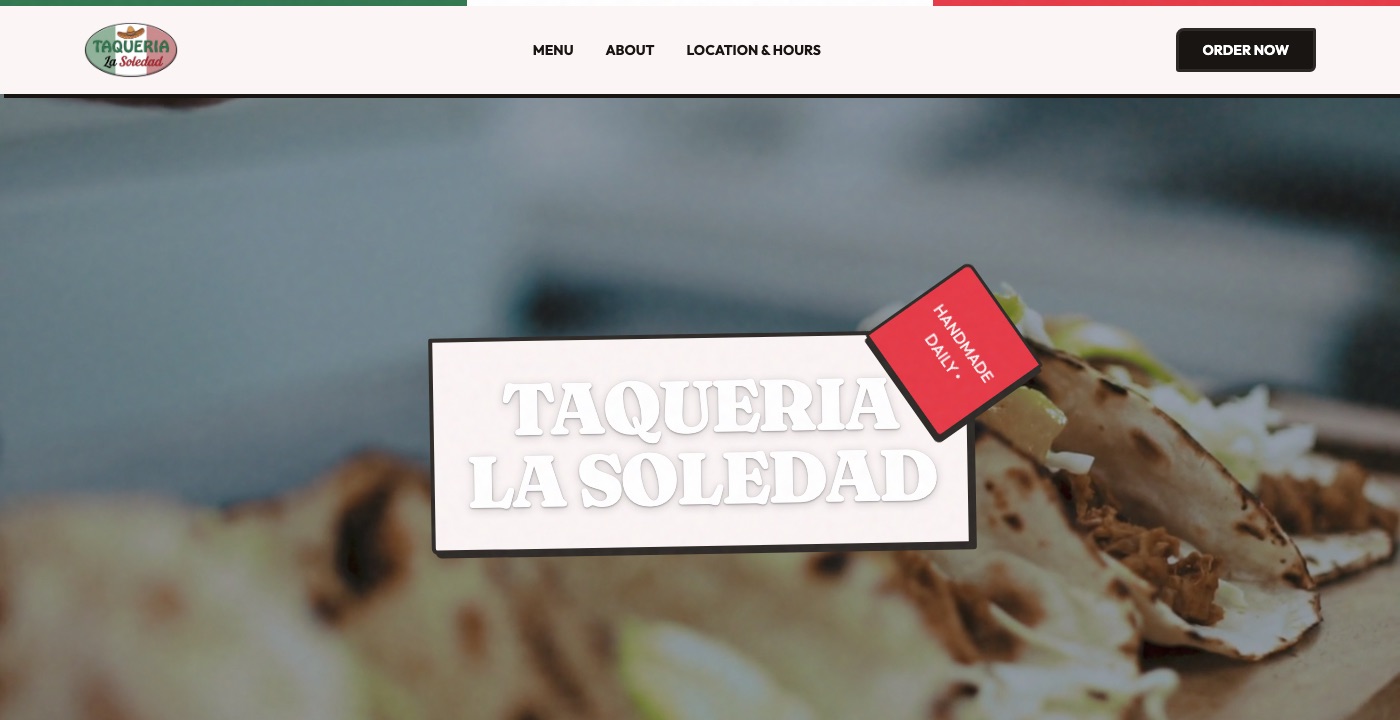 Taqueria La Soledad website