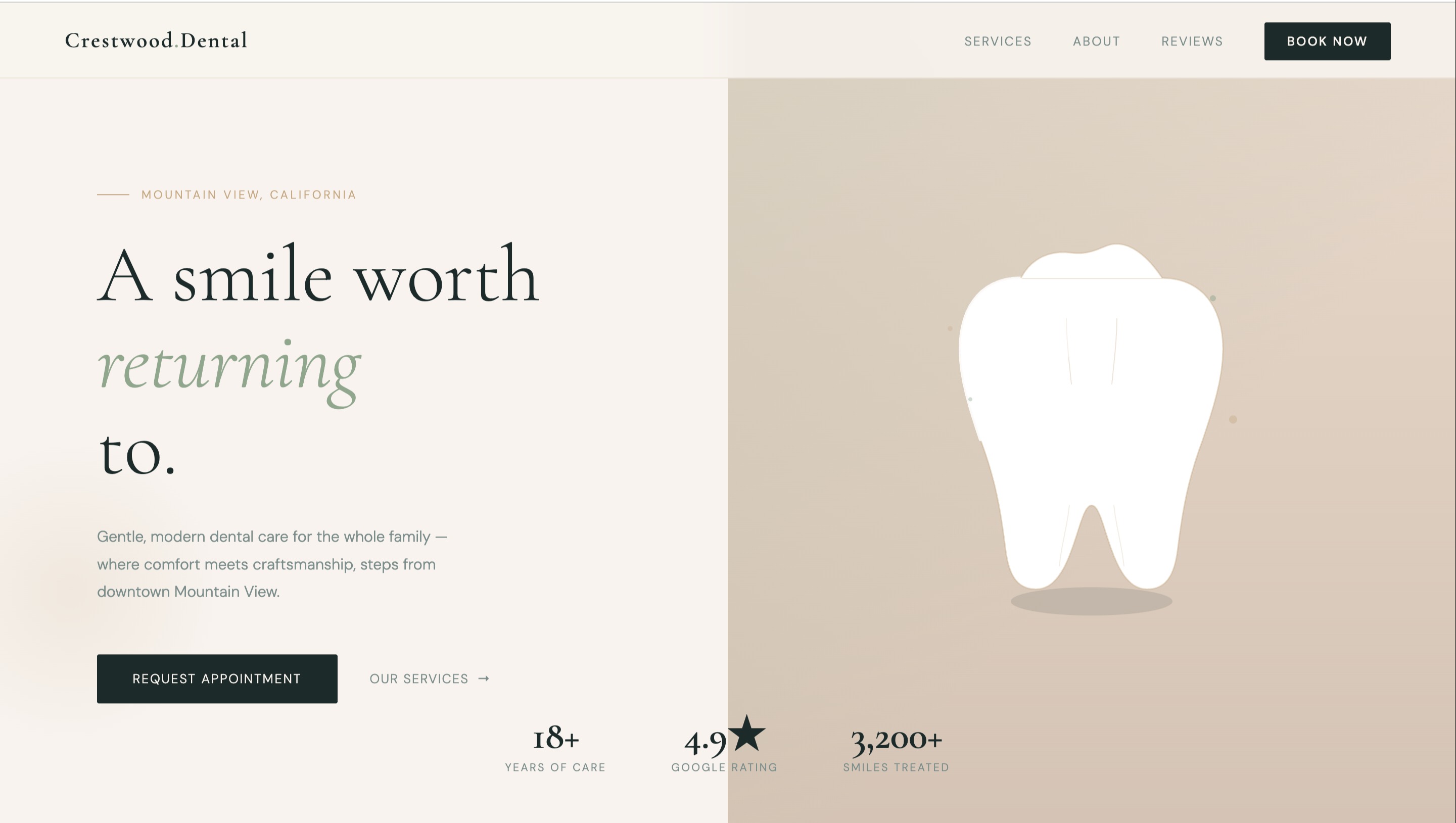 Crestwood Dental website