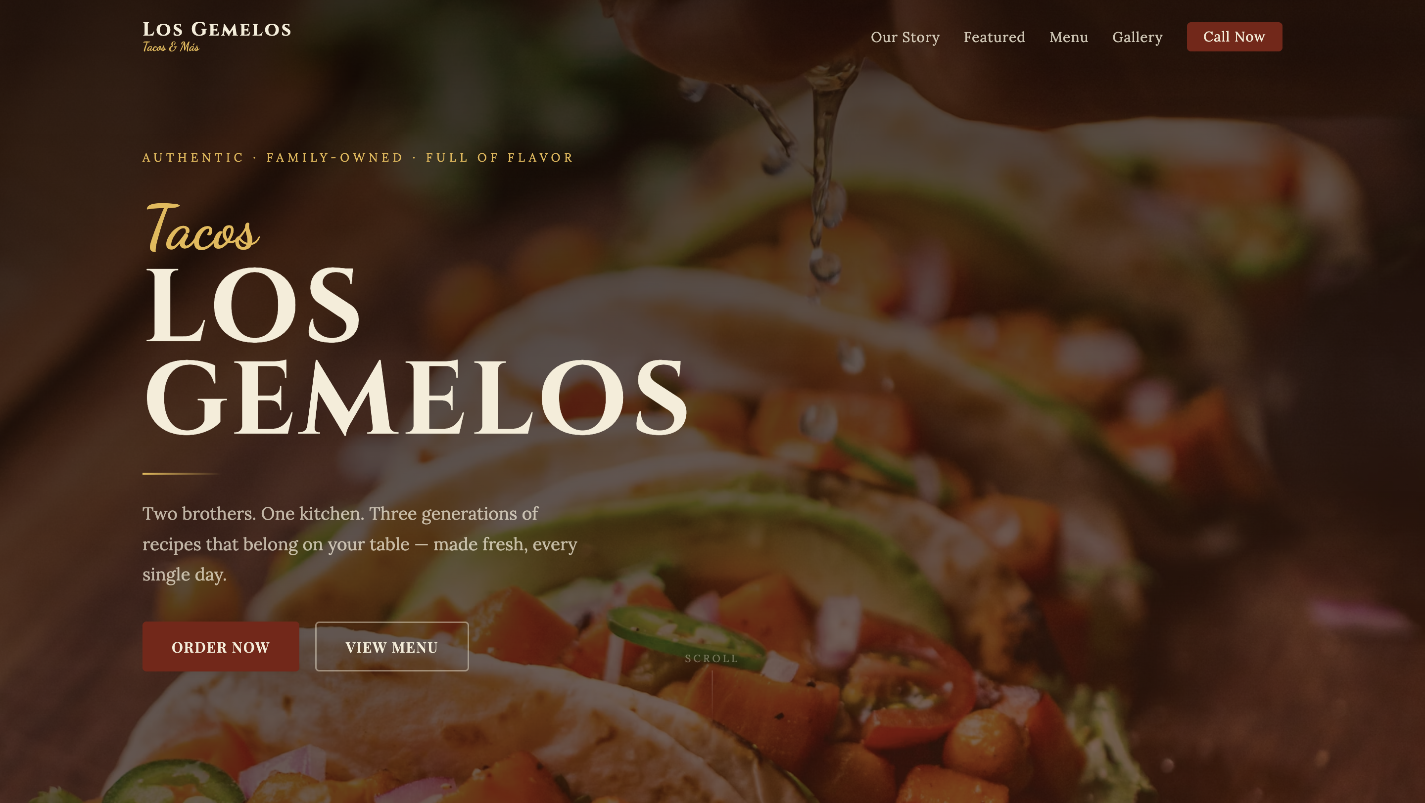 Tacos Los Gemelos website